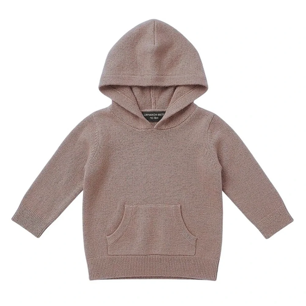 Quince Camel Cashmere Hoodie Sweater Kangaroo Pouch Infant 12-18 Months